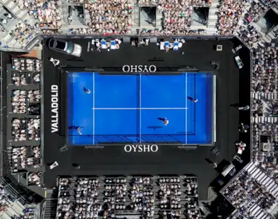 Full panorama padel court for tour event