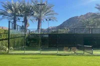 Panorama padel court view one